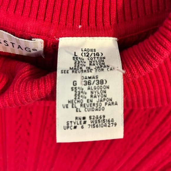 Women's white stag, large, mock neck sleeveless sweater. Patriotic‎ 4 of July. - Picture 6 of 6